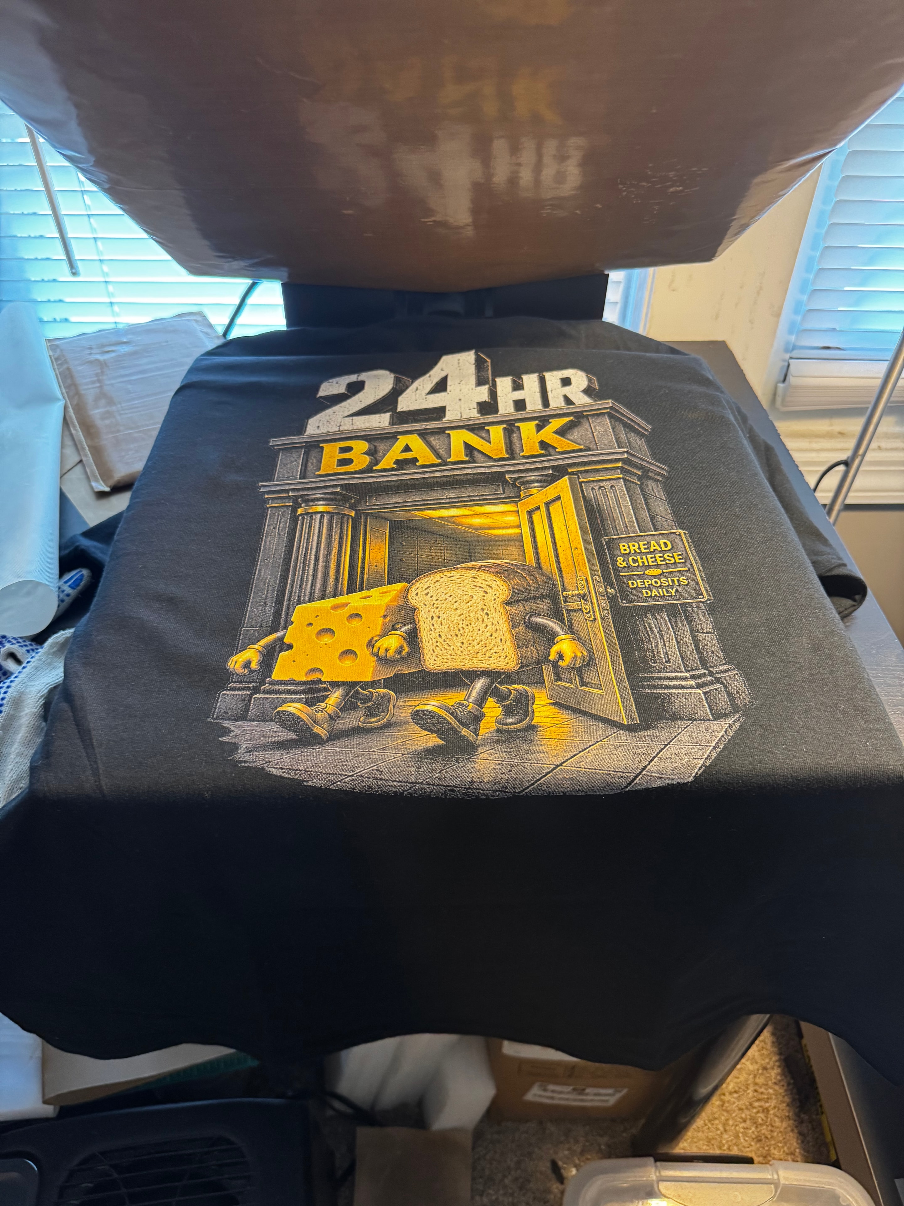 Custom logo tee — local barbershop